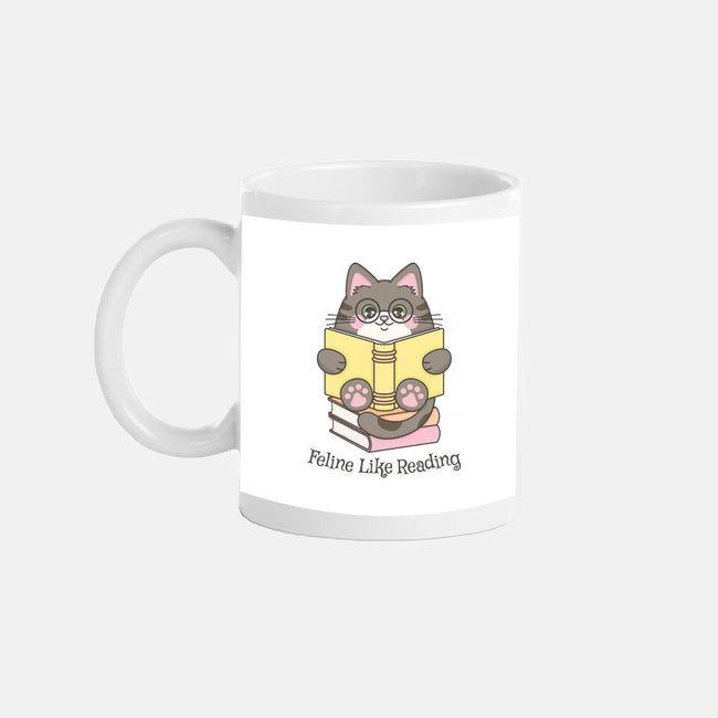 Feline Like Reading-None-Mug-Drinkware-robyriker