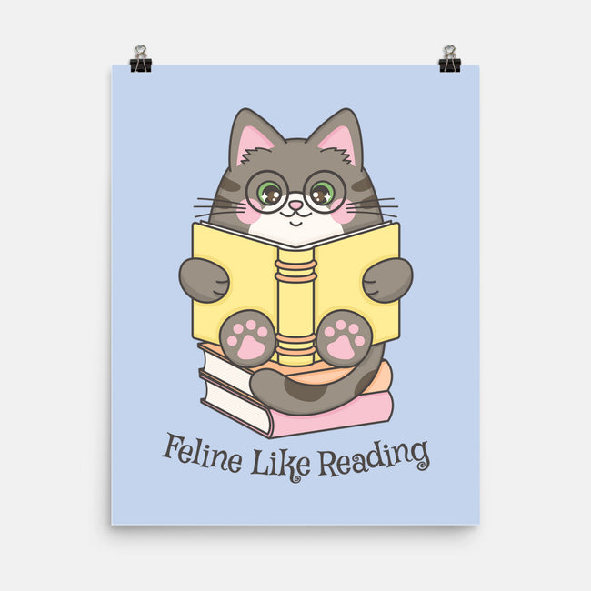 Feline Like Reading-None-Matte-Poster-robyriker