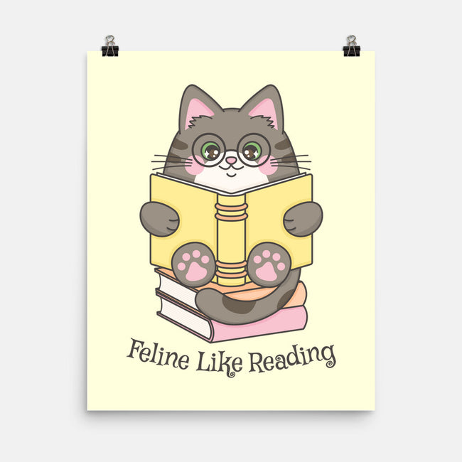 Feline Like Reading-None-Matte-Poster-robyriker
