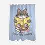 Feline Like Reading-None-Polyester-Shower Curtain-robyriker