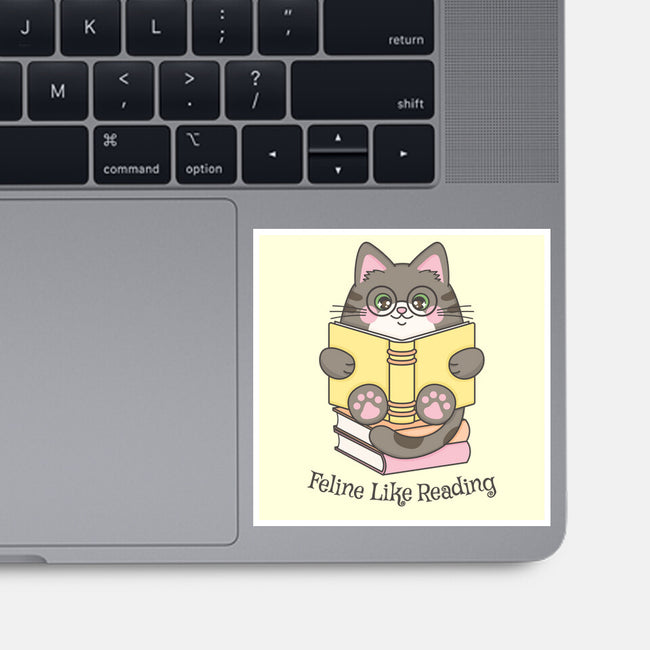 Feline Like Reading-None-Glossy-Sticker-robyriker