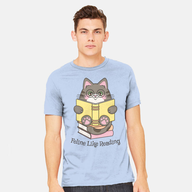Feline Like Reading-Mens-Heavyweight-Tee-robyriker