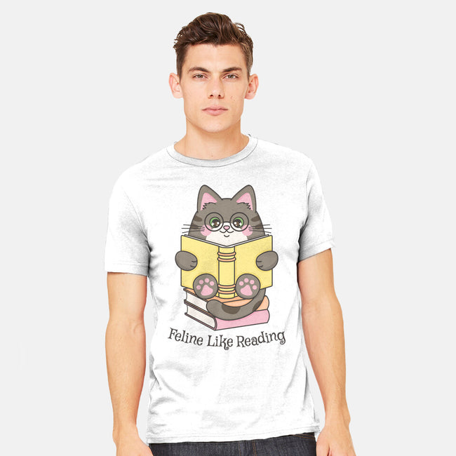Feline Like Reading-Mens-Heavyweight-Tee-robyriker