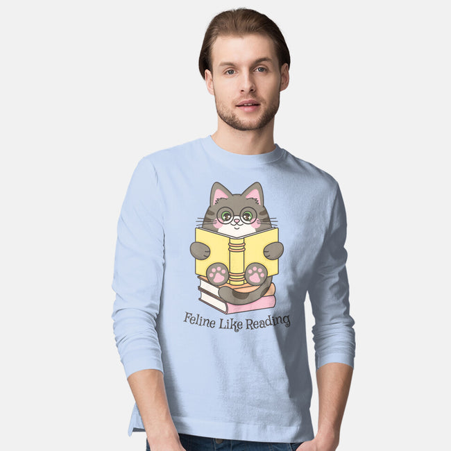 Feline Like Reading-Mens-Long Sleeved-Tee-robyriker