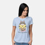 Feline Like Reading-Womens-Basic-Tee-robyriker