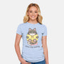Feline Like Reading-Womens-Fitted-Tee-robyriker