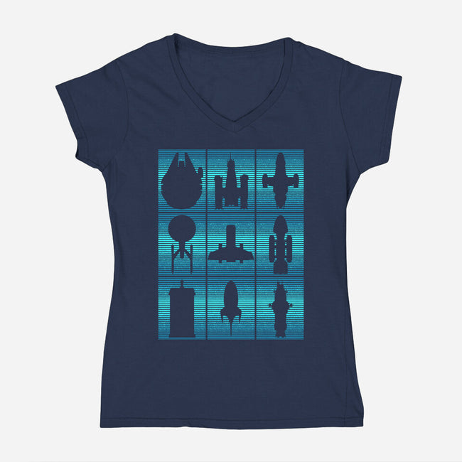 Interstellar Travelers-Womens-V-Neck-Tee-sachpica