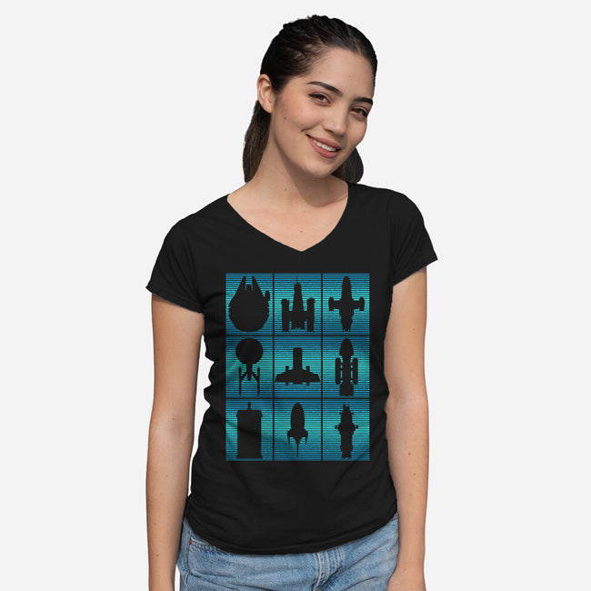 Interstellar Travelers-Womens-V-Neck-Tee-sachpica