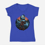 Legend Of The Gentle Giant-Womens-V-Neck-Tee-glitchygorilla