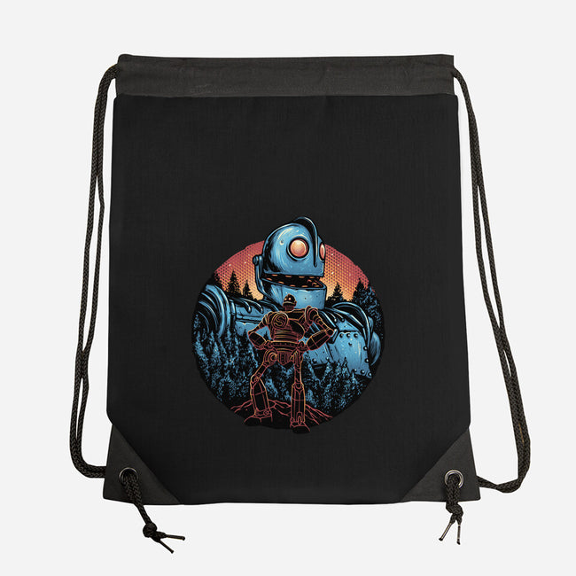 Legend Of The Gentle Giant-None-Drawstring-Bag-glitchygorilla