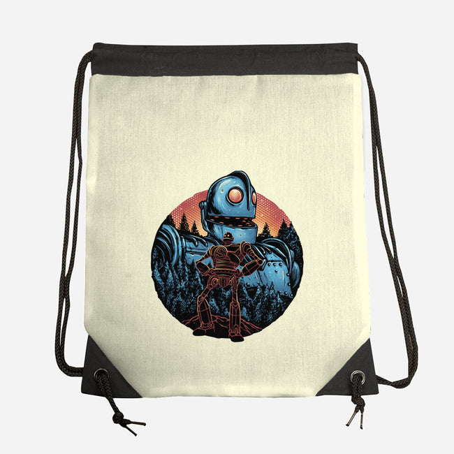Legend Of The Gentle Giant-None-Drawstring-Bag-glitchygorilla