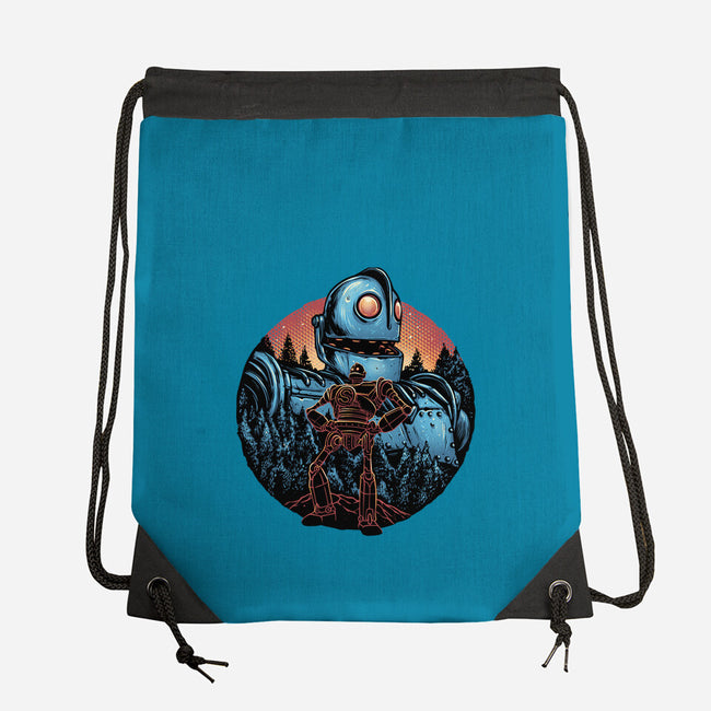 Legend Of The Gentle Giant-None-Drawstring-Bag-glitchygorilla