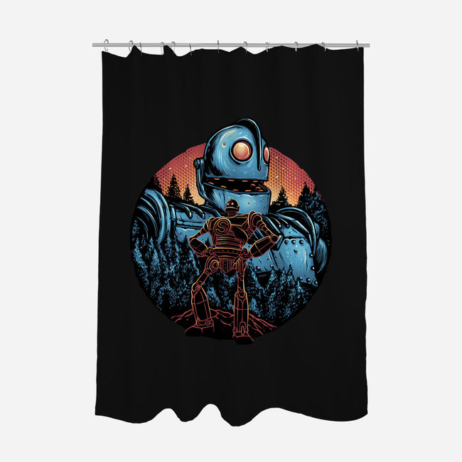 Legend Of The Gentle Giant-None-Polyester-Shower Curtain-glitchygorilla