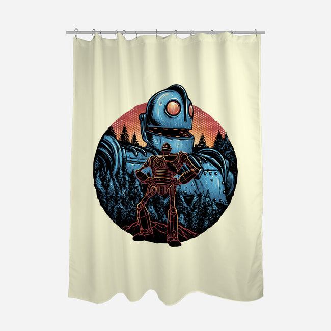 Legend Of The Gentle Giant-None-Polyester-Shower Curtain-glitchygorilla
