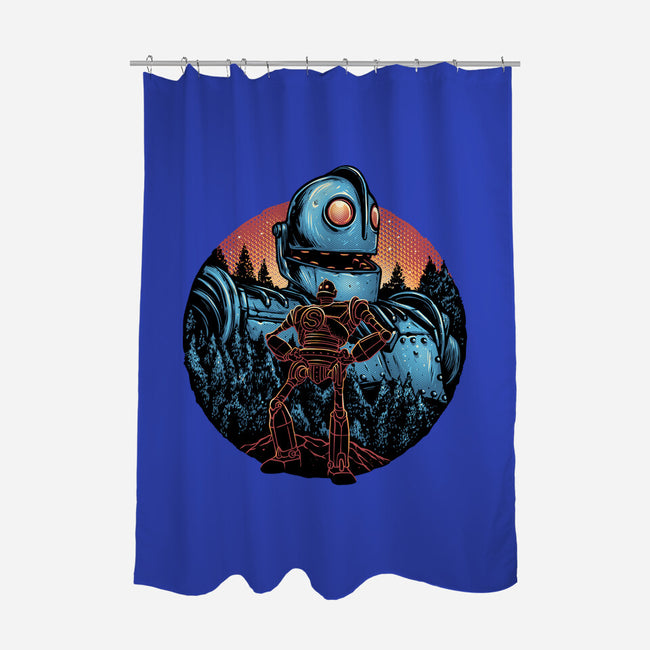 Legend Of The Gentle Giant-None-Polyester-Shower Curtain-glitchygorilla