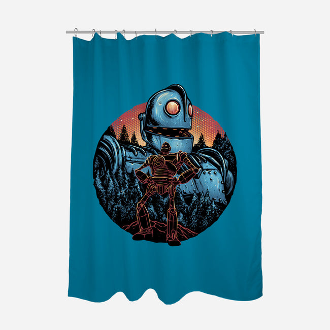 Legend Of The Gentle Giant-None-Polyester-Shower Curtain-glitchygorilla
