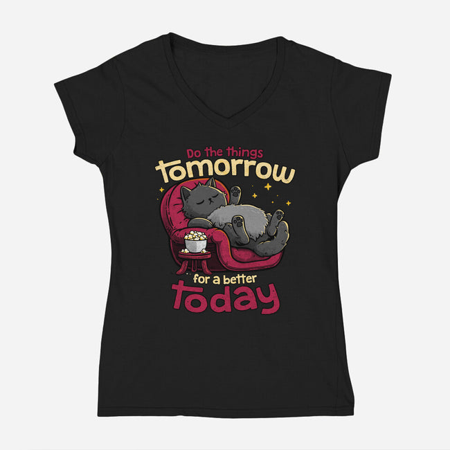 A Better Today-Womens-V-Neck-Tee-teesgeex