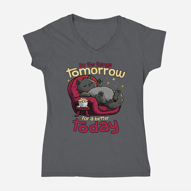 A Better Today-Womens-V-Neck-Tee-teesgeex