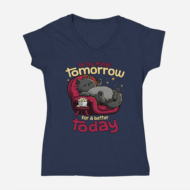 A Better Today-Womens-V-Neck-Tee-teesgeex