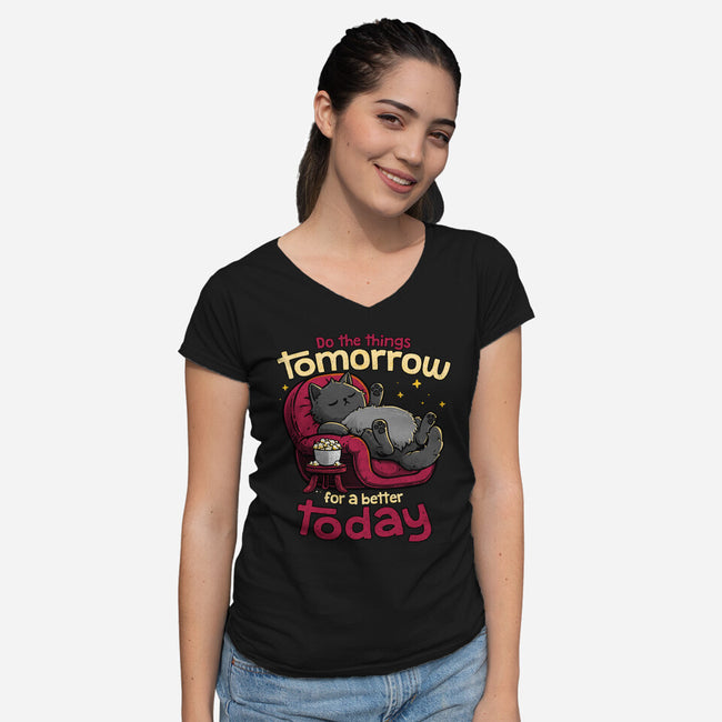 A Better Today-Womens-V-Neck-Tee-teesgeex