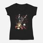 Retro Iron Giant-Womens-V-Neck-Tee-zascanauta