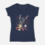 Retro Iron Giant-Womens-V-Neck-Tee-zascanauta