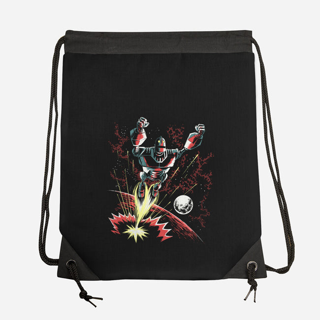 Retro Iron Giant-None-Drawstring-Bag-zascanauta