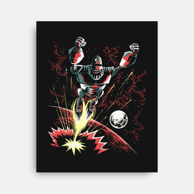 Retro Iron Giant-None-Stretched-Canvas-zascanauta