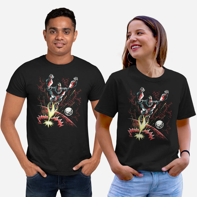 Retro Iron Giant-Unisex-Basic-Tee-zascanauta