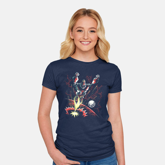 Retro Iron Giant-Womens-Fitted-Tee-zascanauta