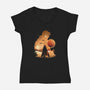 The Final Sand Battle-Womens-V-Neck-Tee-dandingeroz