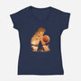 The Final Sand Battle-Womens-V-Neck-Tee-dandingeroz