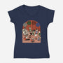 Elemental Animation Band-Womens-V-Neck-Tee-Studio Mootant