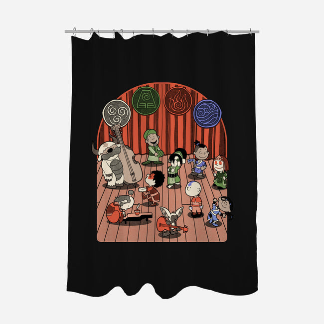 Elemental Animation Band-None-Polyester-Shower Curtain-Studio Mootant