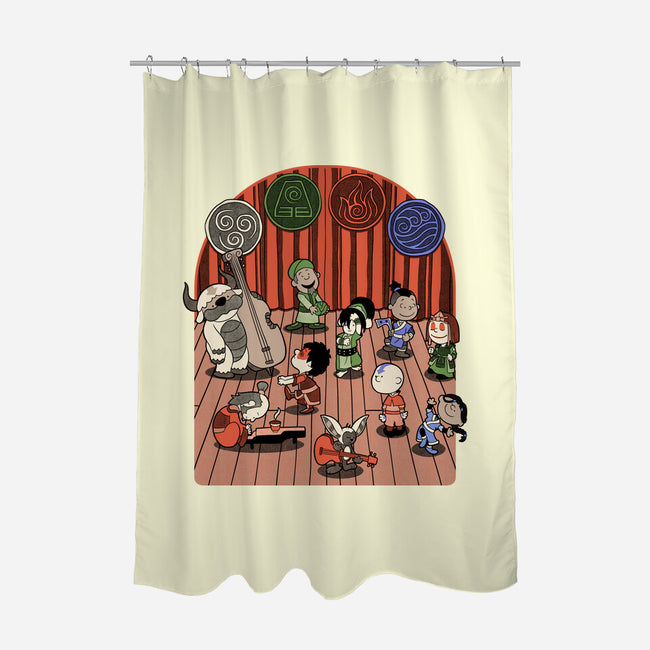 Elemental Animation Band-None-Polyester-Shower Curtain-Studio Mootant