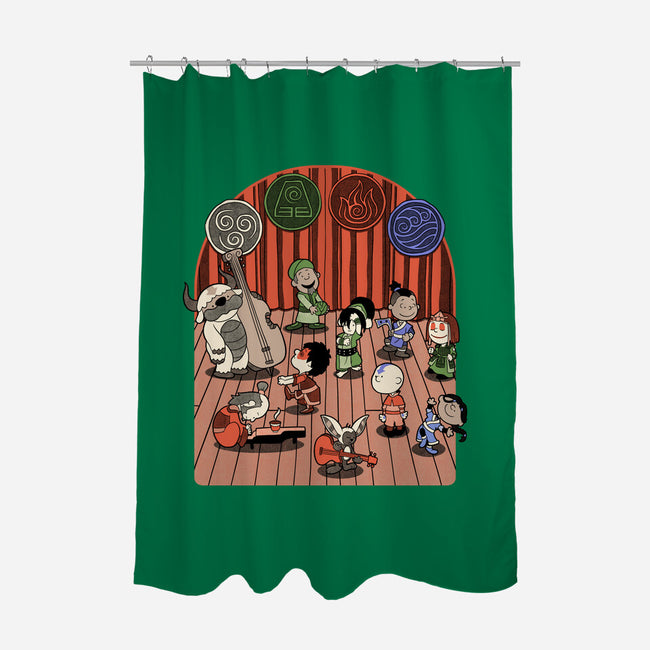 Elemental Animation Band-None-Polyester-Shower Curtain-Studio Mootant