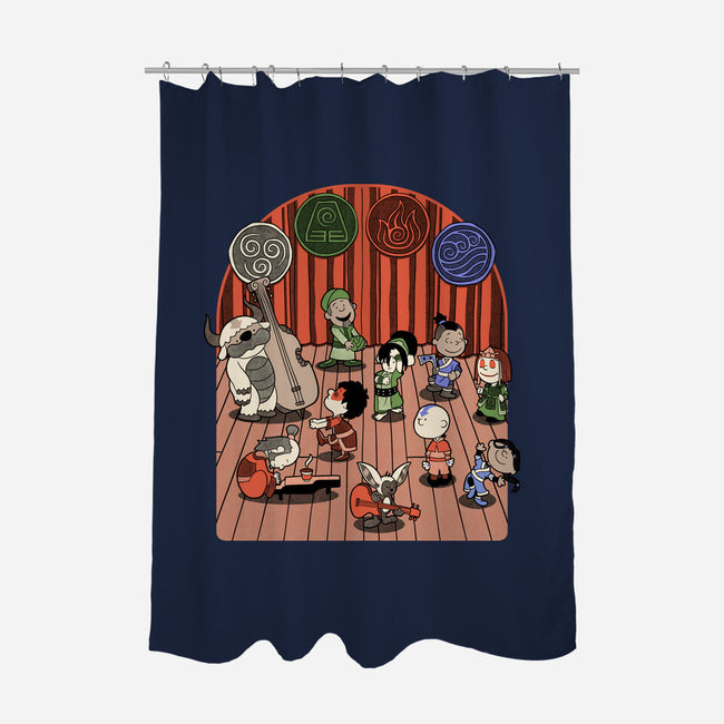 Elemental Animation Band-None-Polyester-Shower Curtain-Studio Mootant