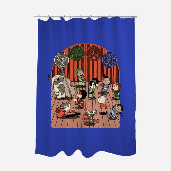 Elemental Animation Band-None-Polyester-Shower Curtain-Studio Mootant