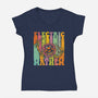 Electric Mayhem-Womens-V-Neck-Tee-kg07