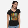 Electric Mayhem-Womens-V-Neck-Tee-kg07