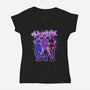 Midnight Demon Hunter-Womens-V-Neck-Tee-Astrobot Invention