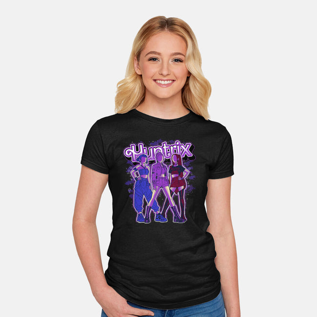 Midnight Demon Hunter-Womens-Fitted-Tee-Astrobot Invention