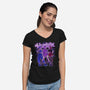 Midnight Demon Hunter-Womens-V-Neck-Tee-Astrobot Invention