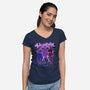 Midnight Demon Hunter-Womens-V-Neck-Tee-Astrobot Invention