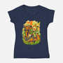 In The Fields-Womens-V-Neck-Tee-Estudio Horta