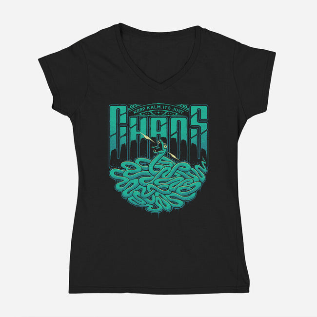 Just Chaos-Womens-V-Neck-Tee-StudioM6