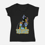 Evil Girl-Womens-V-Neck-Tee-boltfromtheblue