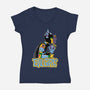 Evil Girl-Womens-V-Neck-Tee-boltfromtheblue