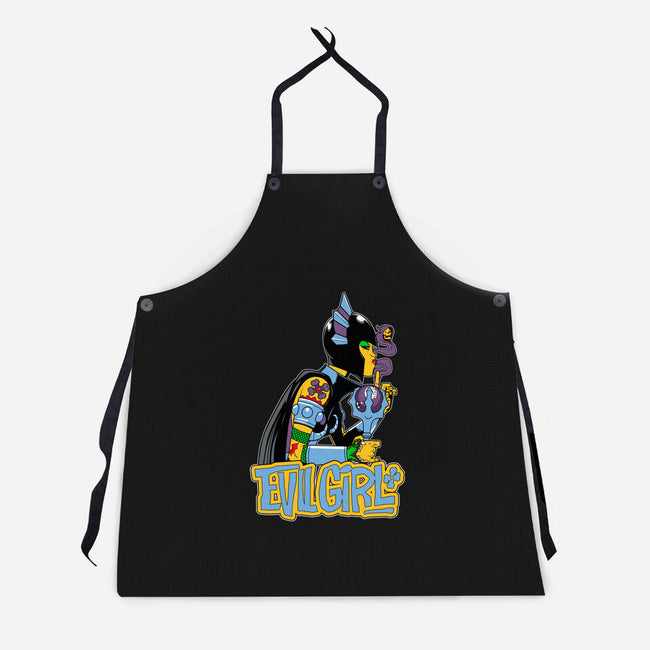 Evil Girl-Unisex-Kitchen-Apron-boltfromtheblue