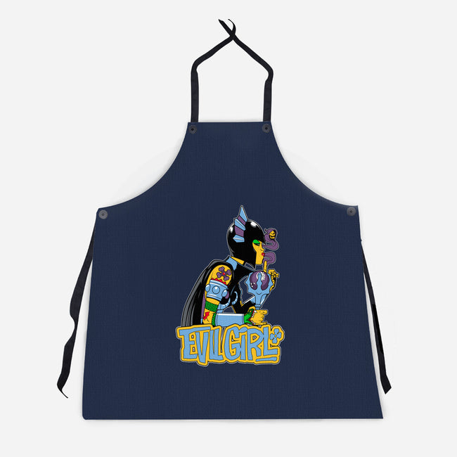 Evil Girl-Unisex-Kitchen-Apron-boltfromtheblue